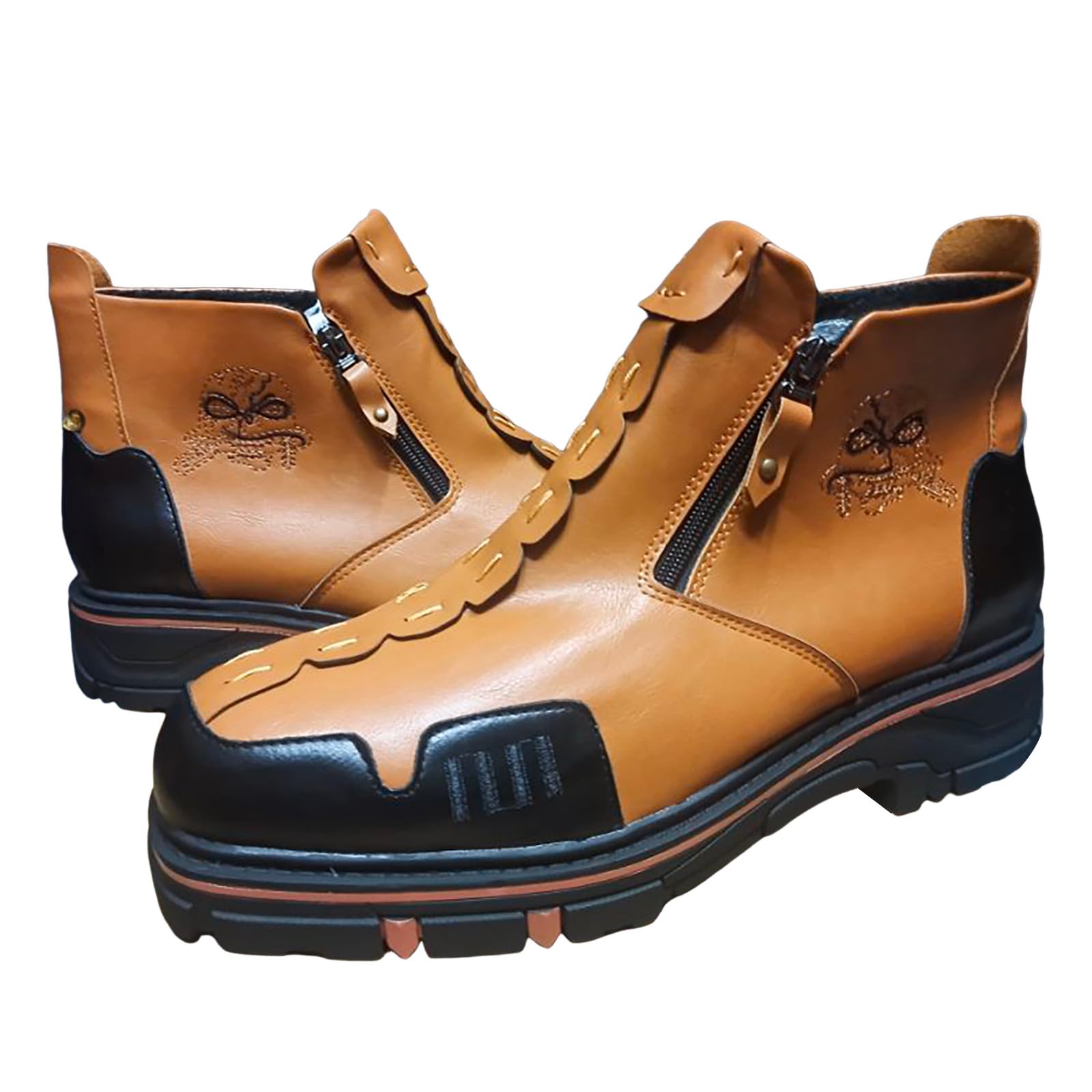 Botas Europeas y Americanas para Hombre, Botines con Cremallera Lateral Grande, otoño e Invierno, Antideslizantes, cómodas y Elegantes para Cualquier ocasión