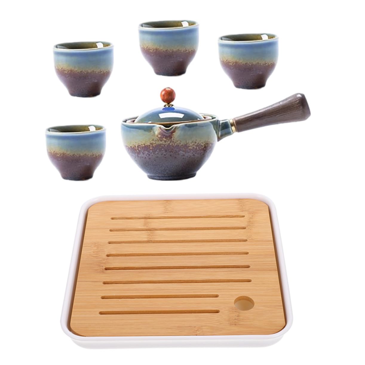 Service à thé kung fu théière céramique tasses coffret cadeau idéal pour amateurs de thé