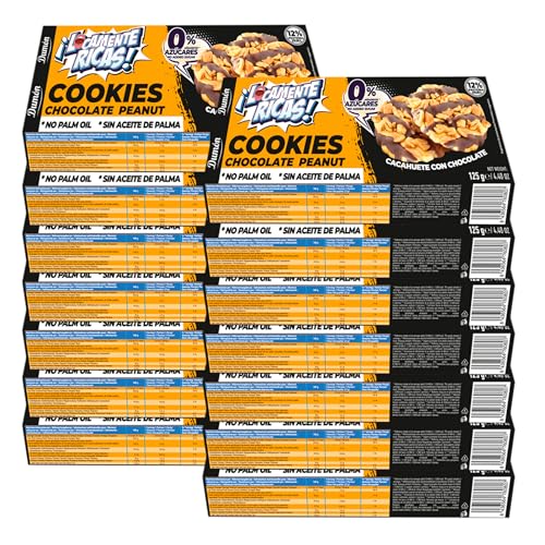 DUMON Galletas Zero Sin azucar Locamente Ricas 14 (Chocolate y Cacahuetes)