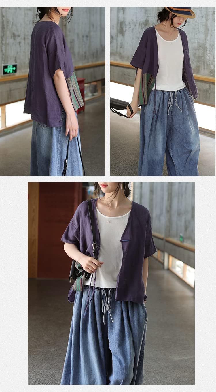 Extra Wide Leg Denim Pants for Women Long Jeans Elastic Waist with Pockets Plus Size Loose Casual - Image 5