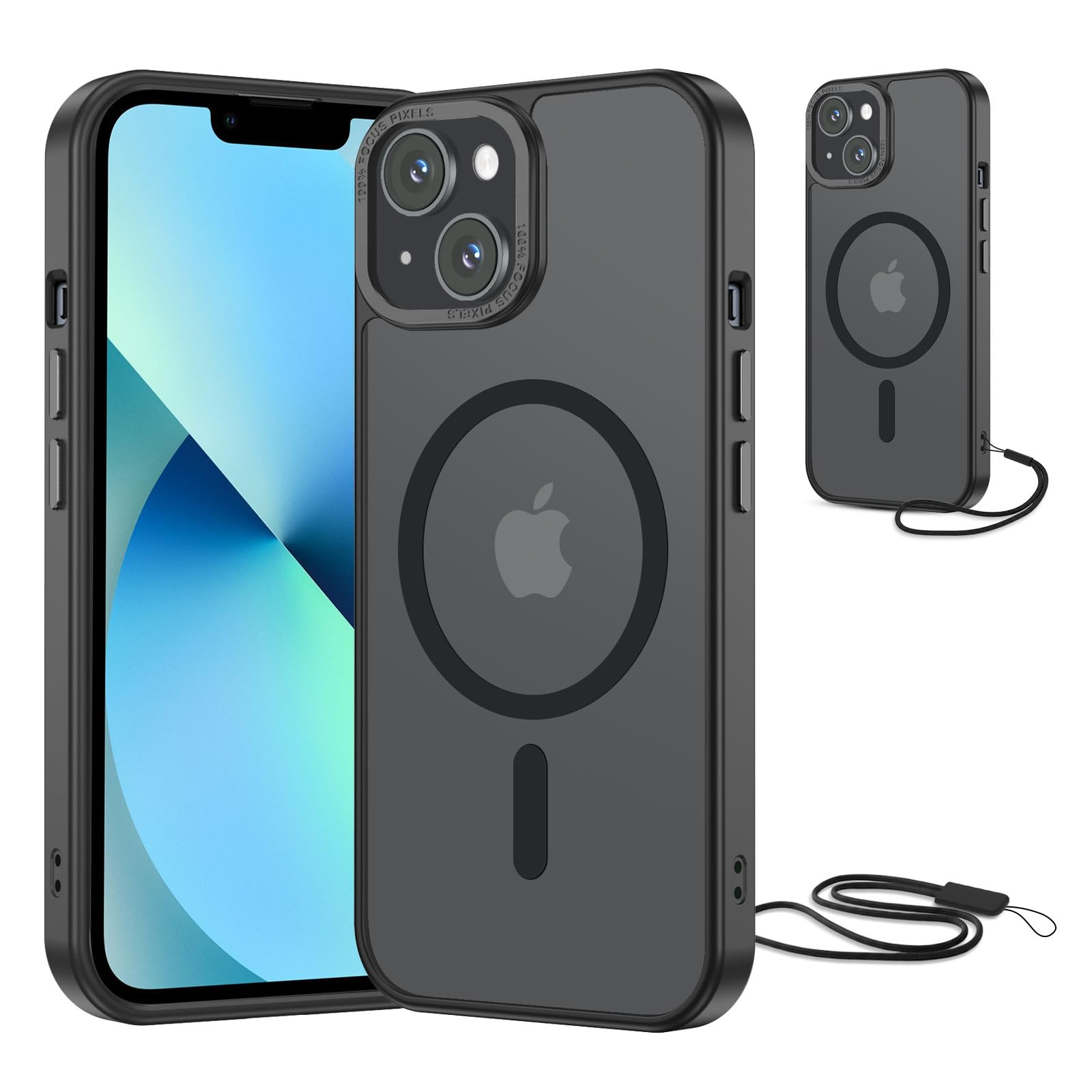 NEW'C Magnetisch Hülle für iPhone Serie kompatibel mit MagSafe Ultimate, stoßfest – starker Magnetismus und militärischer Schutz