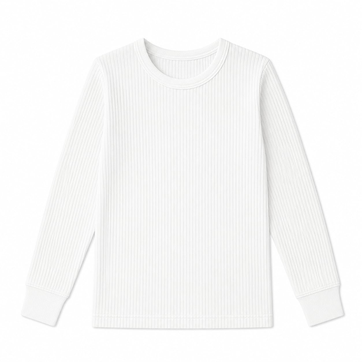 Kids Thermal Upper | Full Sleeve Ribbed Thermal Wear for Boys & Girls | Soft Stretch Winter Innerwear | Warm Breathable Base Layer Top-image-48