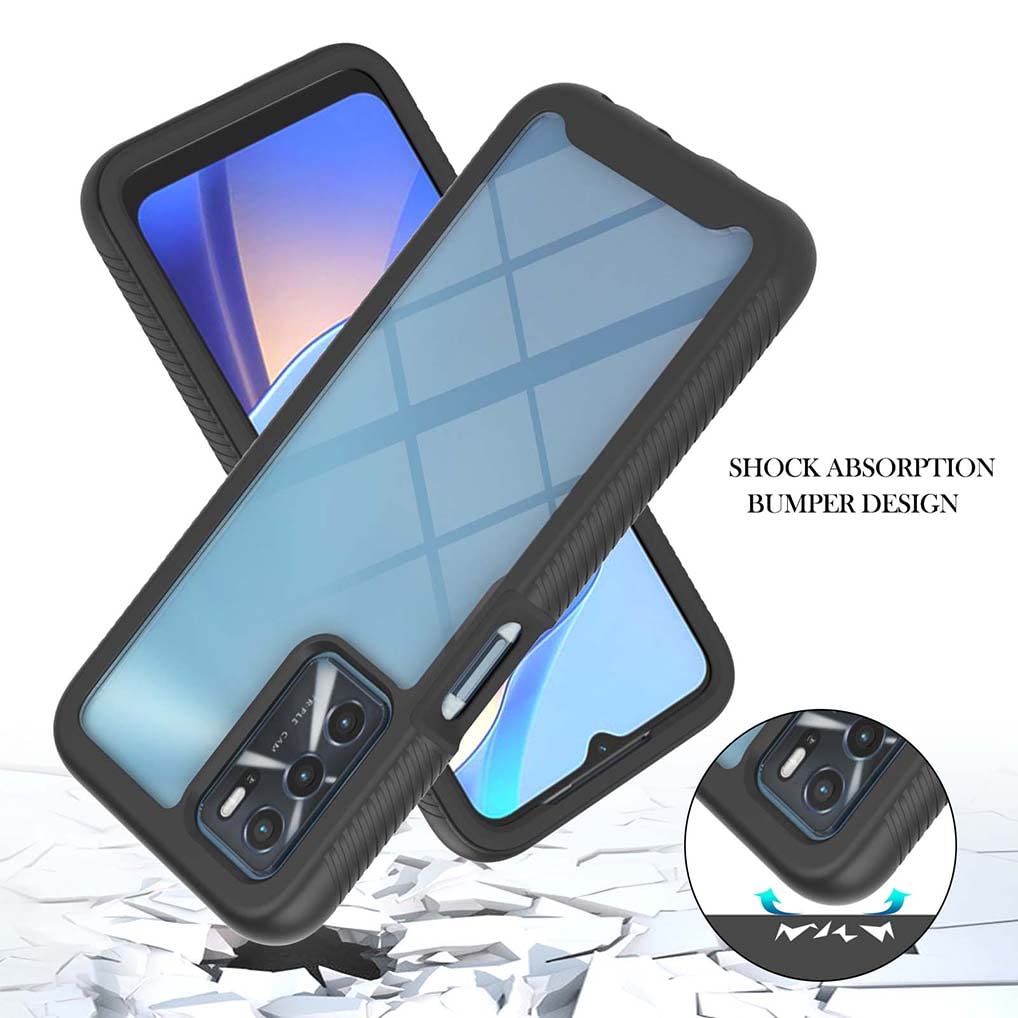 Vauki Cover per Oppo A16/A16s/A54s, con 2 Pezzi Pellicola in Vetro