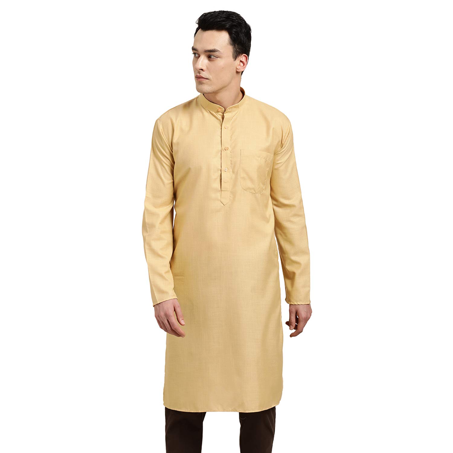 Kurta solo algodón para hombre suave contra la piel sensible 8