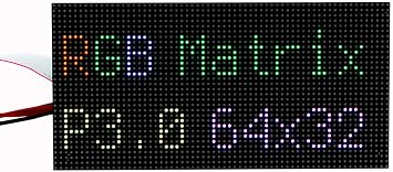 RGB Full-color LED Matrix Panel Display 64 32 Pixels for Raspberry Pi, 3mm Pitch, Onboard 2048 RGB LEDs