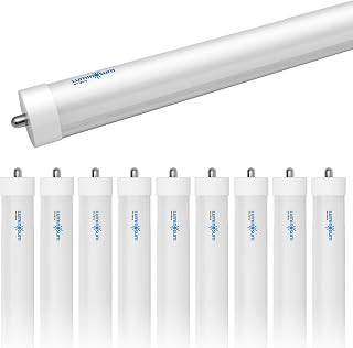 8FT LED Bulbs, 40W 4000LM 80W Equivalent, T8 T10 T12 Fluorescent Light Bulbs Replacement, FA8 Single Pin Frosted Cover 5000K Daylight, Dual-End Power Ballast Bypass, ETL Certified 10-Pack