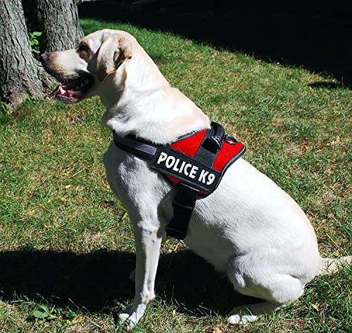 Image of 24x7 eMall Dog K9 Police Harness Dog Vest With Hook And Loop Straps And Handle And Adjustable (Xl- 28-38 Inch Girth, Red), Pack Of 1