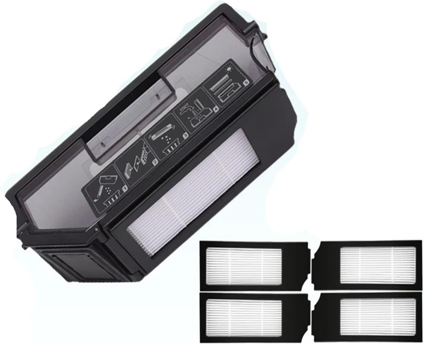 互換性がありますエコバックス 互換性がありますディーボットX1 OMNI ダストボックスアクセサリー ロボット掃除機 ダストビンフィ