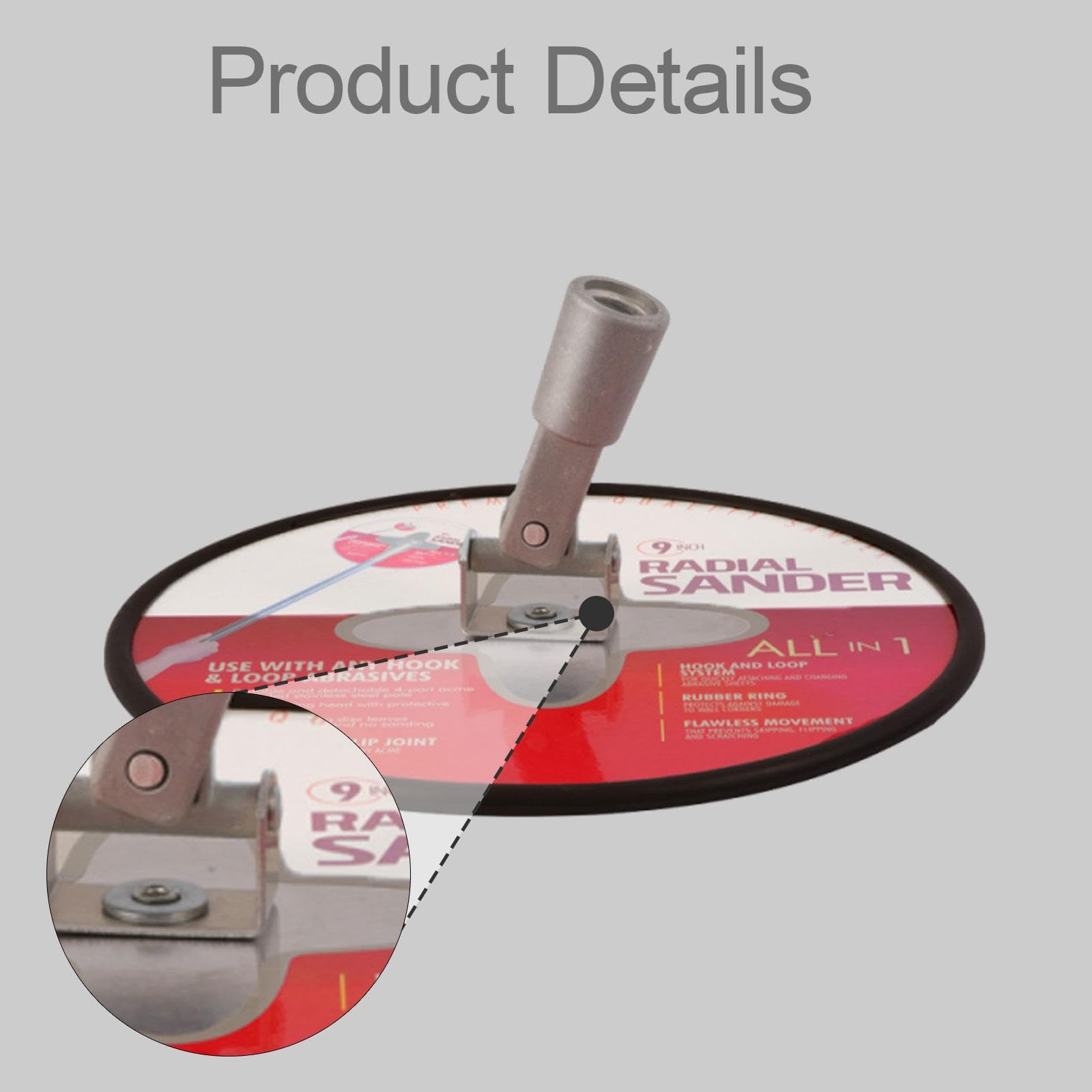 Lijadora de paneles de yeso, lijadoras de pared, lijadora manual profesional redonda para paneles de yeso, Rojo