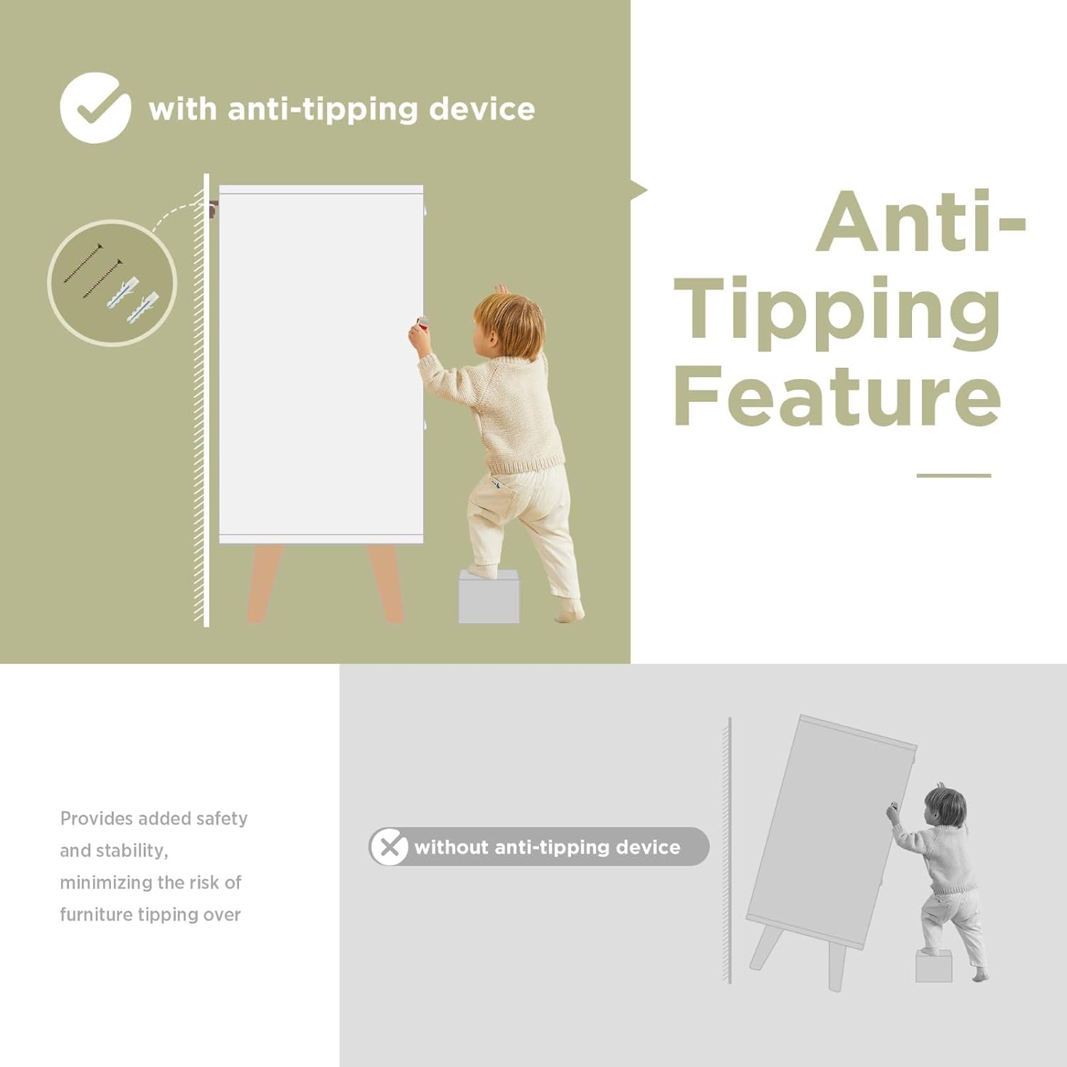 Sophia & William Farmhouse Coffee Table with Storage Shelf for Living Room, Ivory