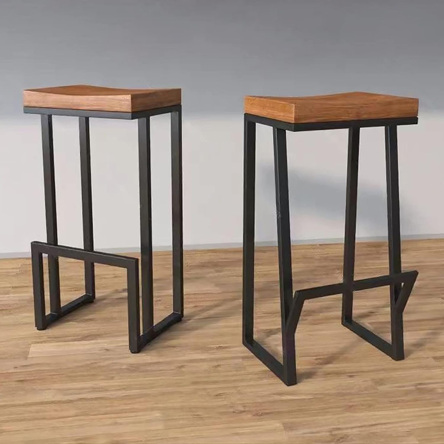 KAMPCO Kitchen Counter Height Stool Set of 2, Backless Bar