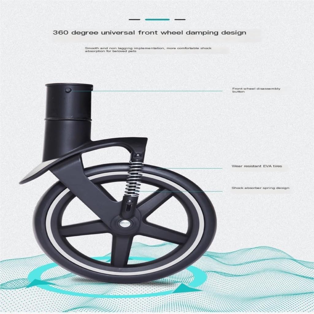 Pet Strollers Pet Stroller is Convenient and Simple, Foldable, Lightweight Material, Medium and Large Size for Cats and Dogs Pet Stroller Medium(Green)