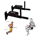 HASHTAG FITNESS Multifunctional wall mount dips stand, dips bar for leg raise, strength training, home gym equipments for exercise, solid dips bar for men and women gallery image