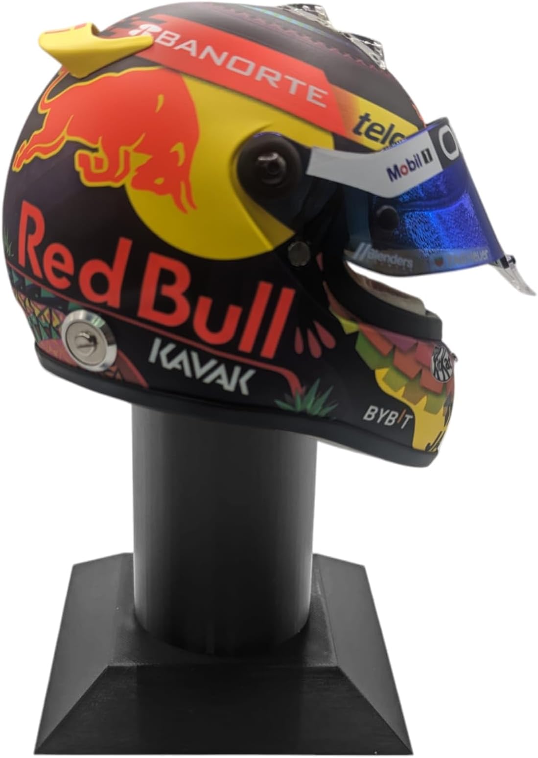 Formula 1 Helmet Display Stand Free Standing Formula one helmet 1/2 Scale (Black)