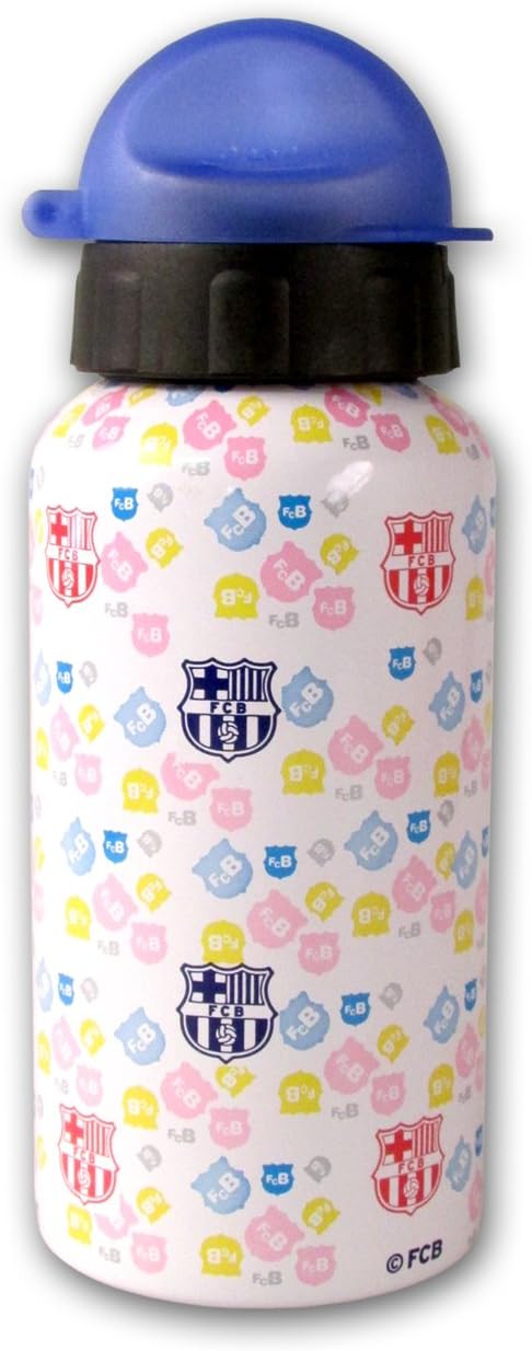 Alusport Bottles FCB Aluminium Sports Bottle, Children, Blue Print, 0.35 L