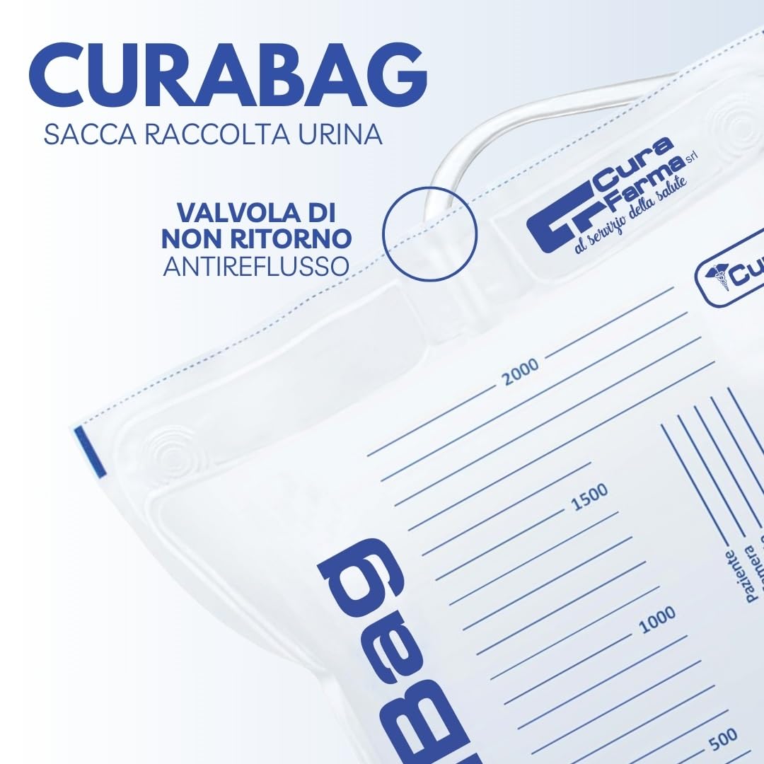 Sacche Per Urina 2 Litri - Con Valvola Antireflusso, Senza Lattice, 30 Pezzi - Foto 5