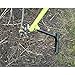 Brush Grubber Heavy Duty 4 Foot Long Tubular Steel Handled Shallow Root Lifting Garden Tool for Brush, Small Trees, and Tough Weed Roots, Green