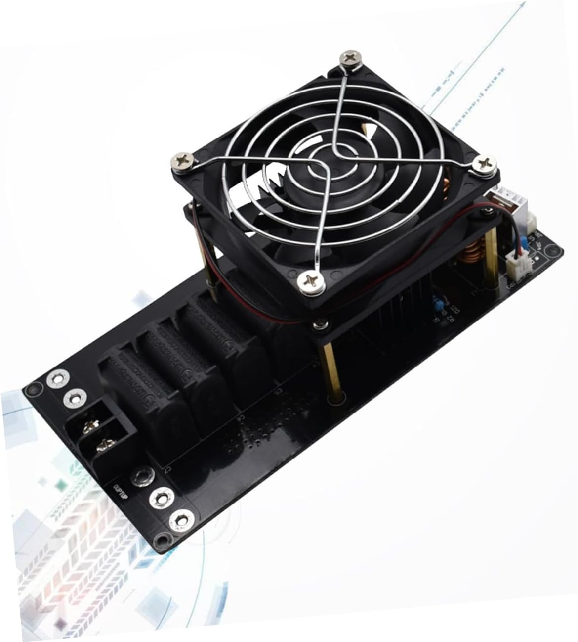 jojofuny Induction Heater Module 1000w 12v-36v Low Voltage Board Module Heat Dissipation Effect Fan