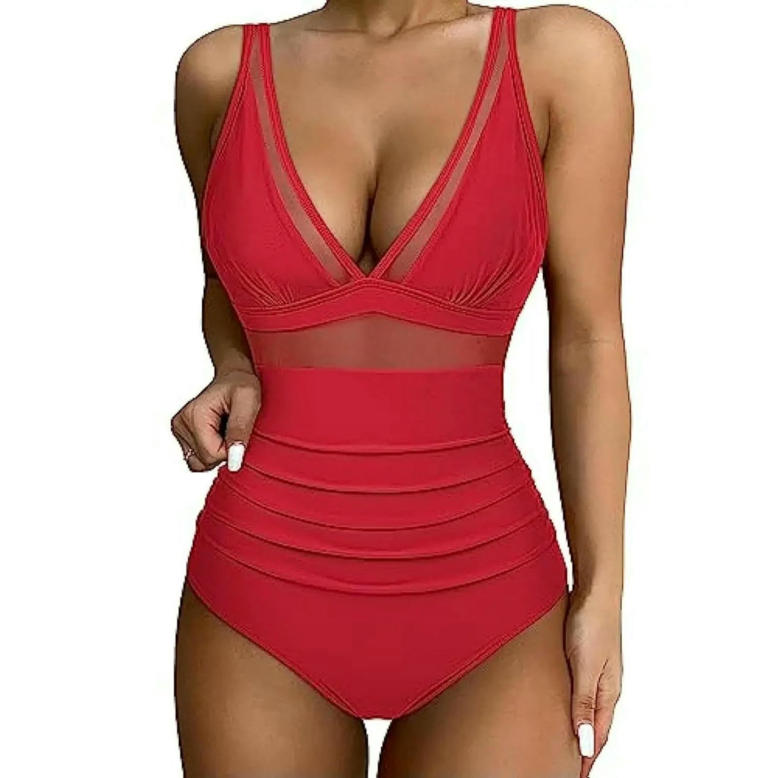 Monokini léopard mesh haut de gamme avec décolleté plongeant élégant