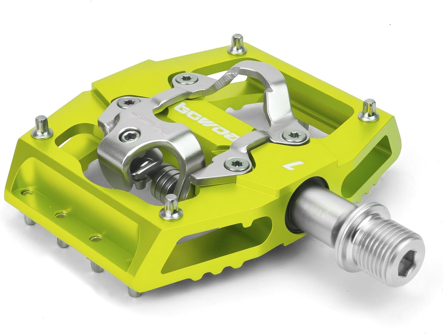 Bike Pedals 9/16" Lightweight Non-Slip Compatible with SPD Shimano System Made of Aluminum Alloy and Equipped with a Universal Locking Plate - Fits Most Adult Bikes & Mountain Bikes &MTB, Road Bikes