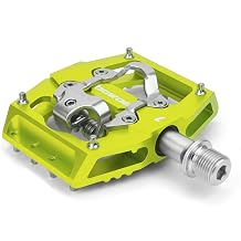 Bike Pedals 9/16" Lightweight Non-Slip Compatible with SPD Shimano System Made of Aluminum Alloy and Equipped with a Universal Locking Plate - Fits Most Adult Bikes & Mountain Bikes &MTB, Road Bikes