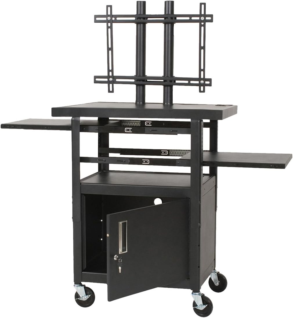 Amazon Balt Height Adjustable LCD Cart 24 Inch By 18 Inch By 62