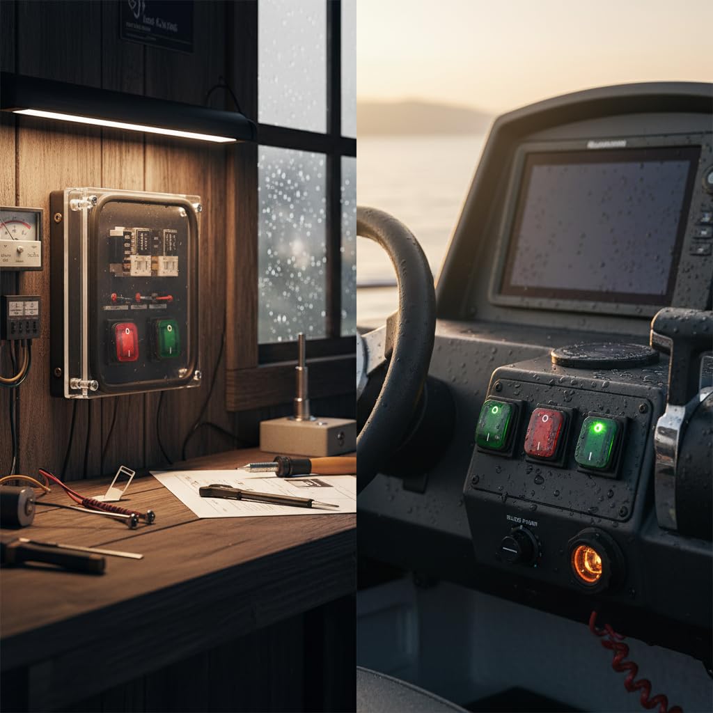 Interruttore Bilanciere 220V 4 Pin ON-OFF Impermeabile per Pannelli Controllo e Applicazioni Marine