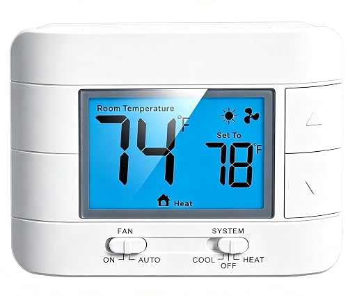 Aowel 1 Heat/1 Cool Non-Programmable Thermostat