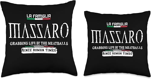 Miniatura 3 de Italia La Famiglia Family & Country Italia La Famiglia Massaro Grabbing Life by The Meatballs - Almohada de 18 x 18 pulgadas, multicolor