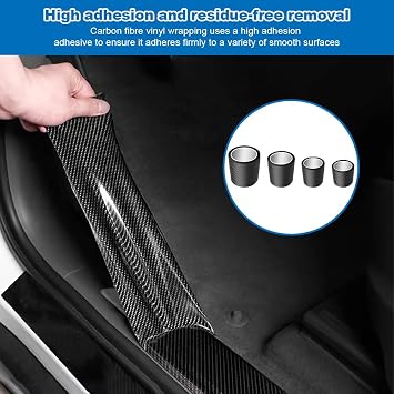 Anti Scratch Sticker, 4pcs Car Sill Protectors Strips
