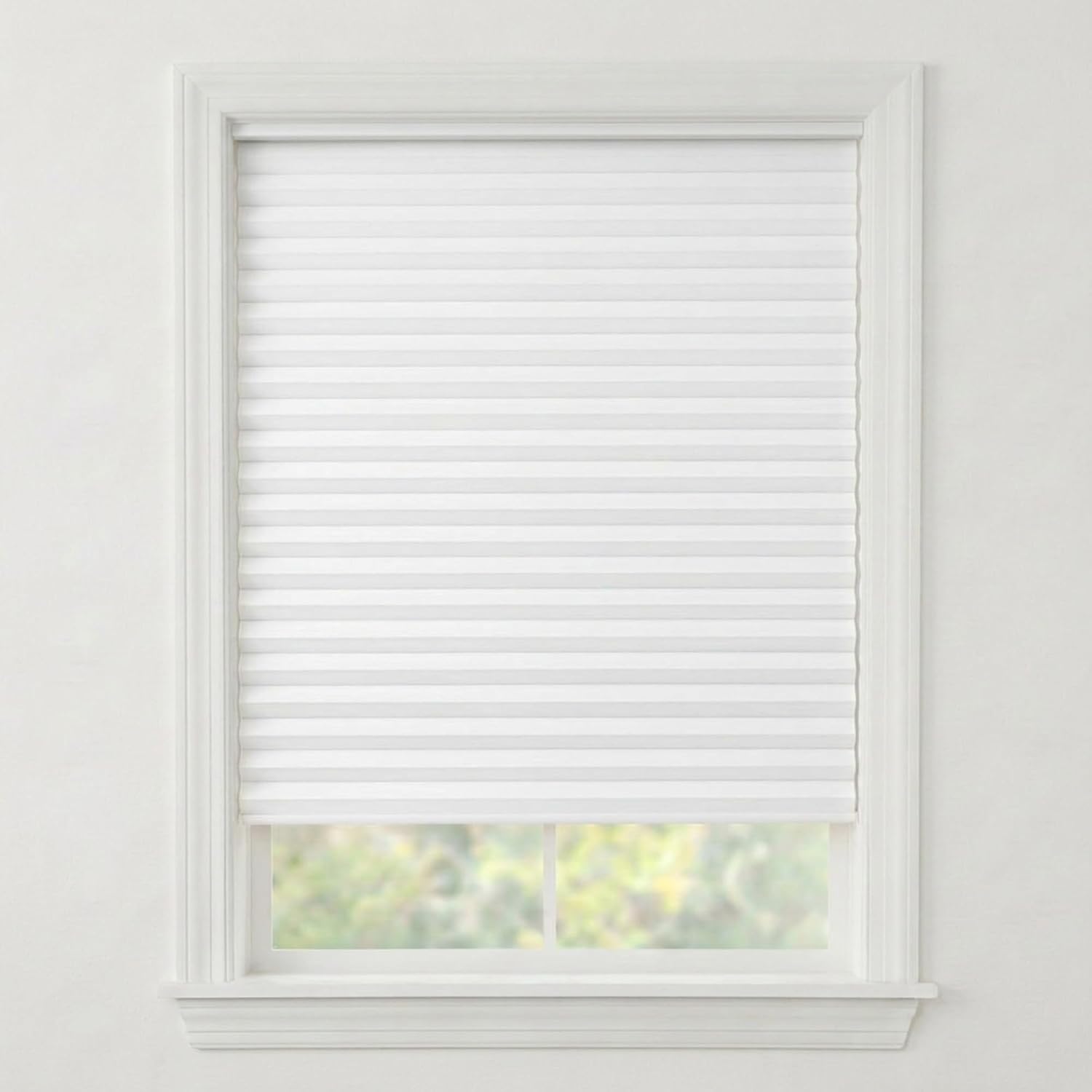 Cordless Cellular Honeycomb Shade, 21 to 72 Wide x 24 to 72 High, Cool White, Light Filtering