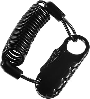 Milisten Lock Code Heavy Duty Bike Lock Helmet Locks for Motorcycles Bike Lock Chain Pin Locking Chain Helmet Lock Coiled Bike Secure Locks Combination Locking Chain Universal Helmet Lock
