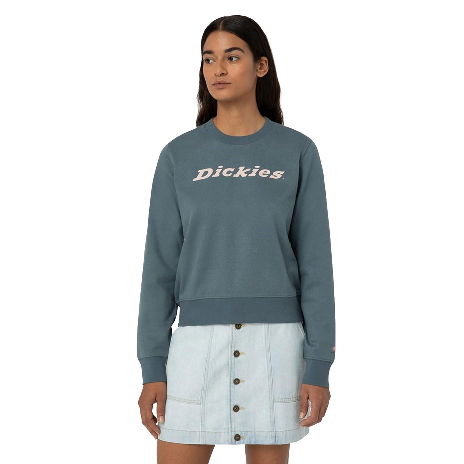 Dickies Women's HW Wordmark Fleece, Stormy Weather, XXL
