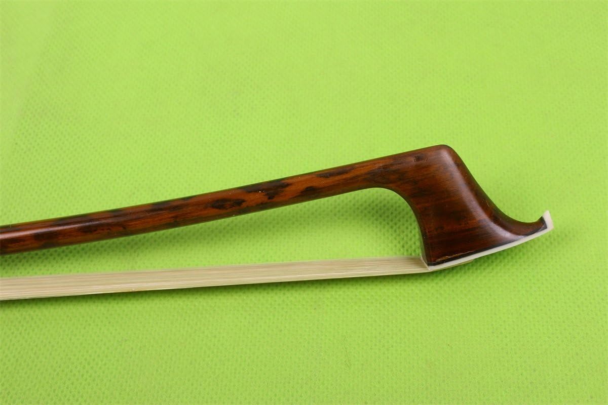 Yinfente 4/4 Cello Bow Snakewood Paris eye Full size Well Balanced Natural Horse Hair Cello parts (Silver)