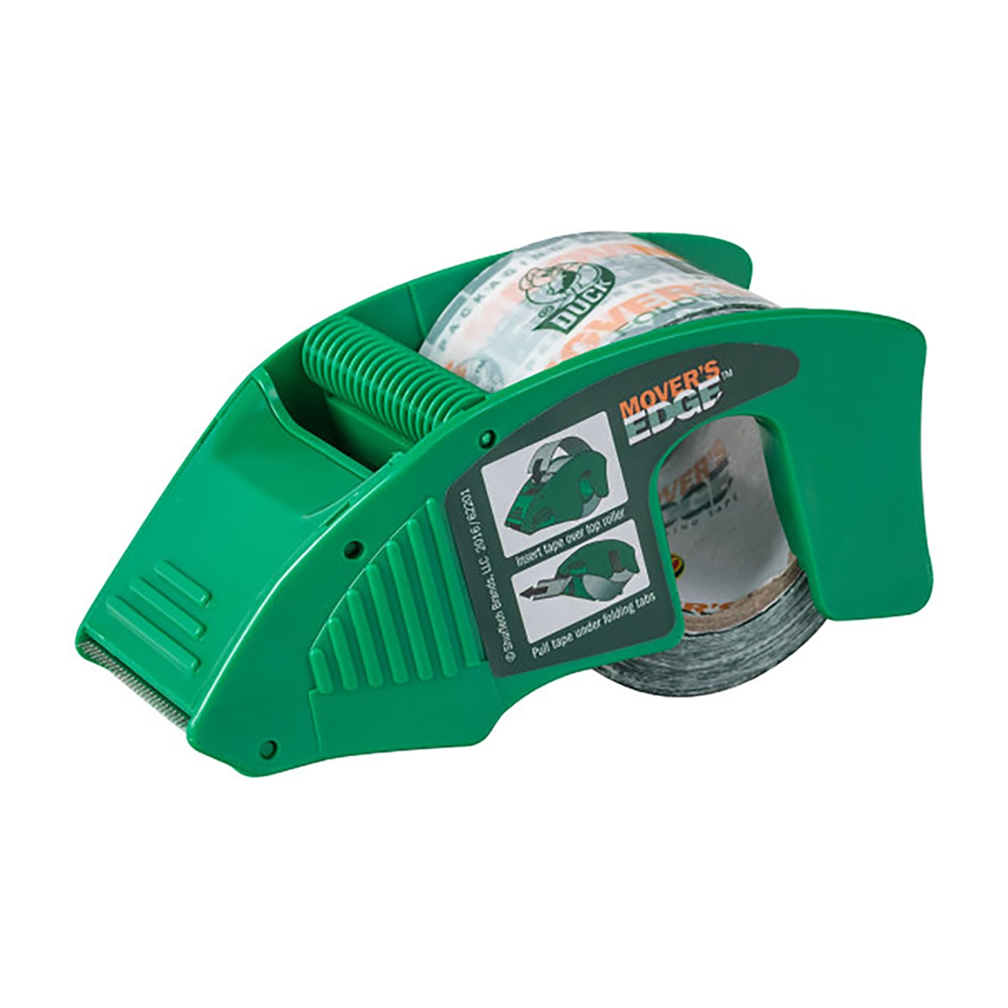 Duck Brand Mover's Edge Cinta de embalaje: 1.88 in. x 35 yds. (Translúcido con impresión"MOVER'S EDGE") +with dispenser