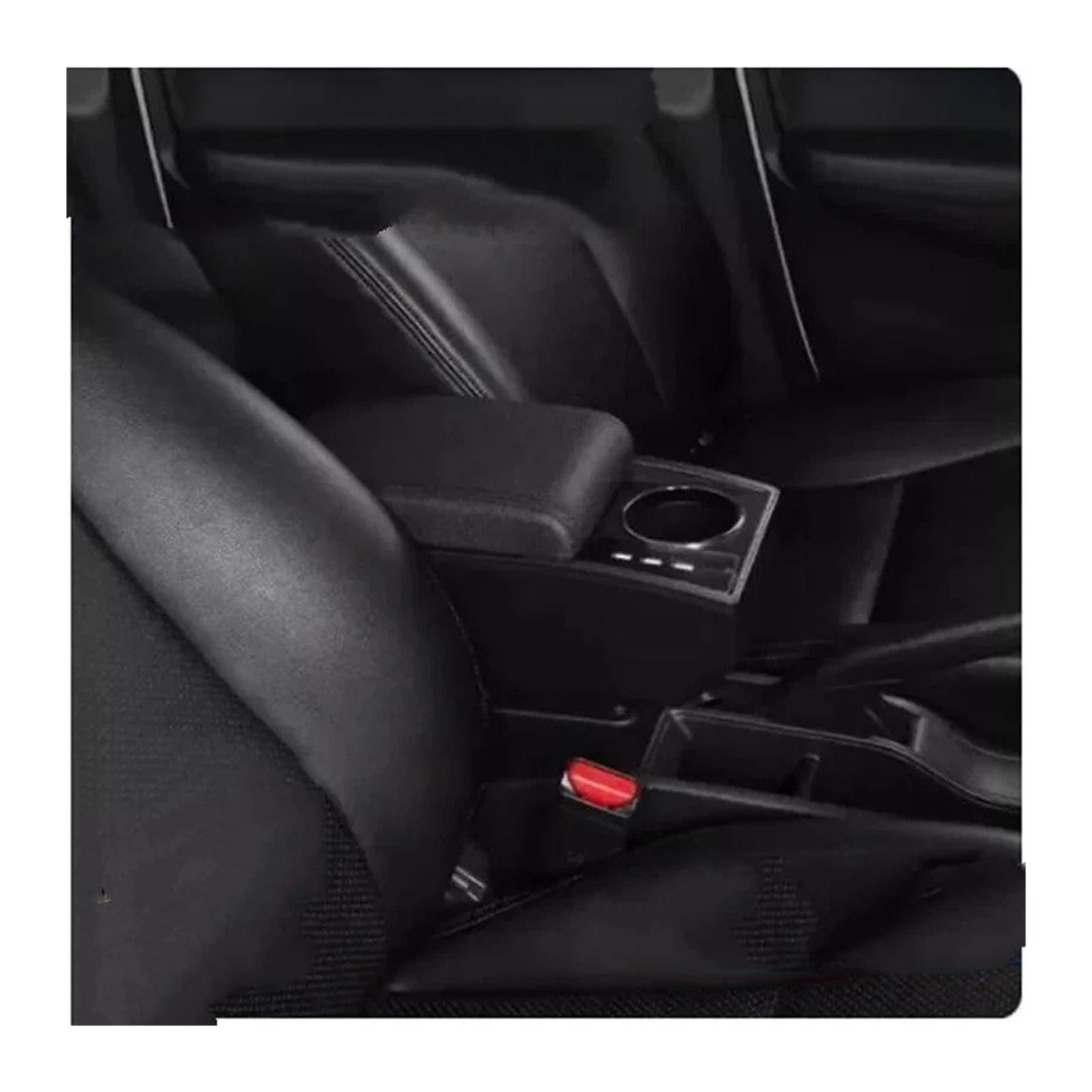 AWGNTQQ Car Armrests For Toyota For Yaris For Vitz Double-Layer Car Armrest Box Center Storage Interior Retrofit Accessories(M1 black line 3USB)