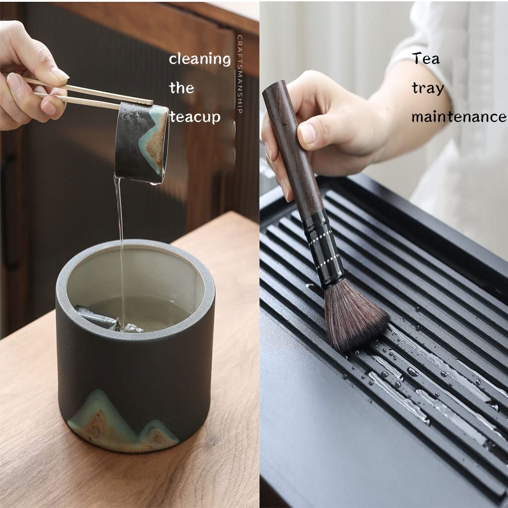 Chiński ceramiczny zestaw do herbaty Kung Fu z tacą na herbatę i małymi narzędziami do herbaty, automatyczne napełnianie wodą jednym kliknięciem, ukryty otwór spustowy, serwis herbaciany (D)