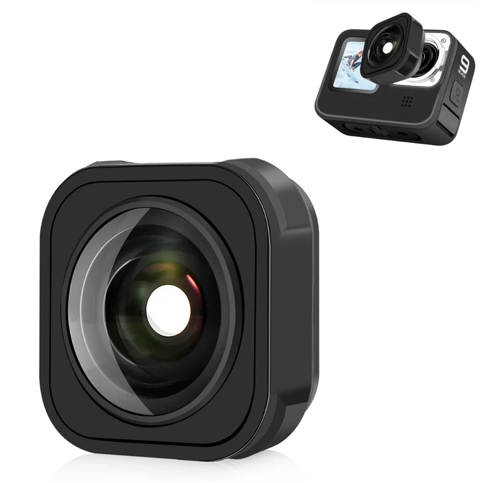 Compatible con GoPro Hero 12/11/9/Mini - MAX Lens Mod 155° Ultra Gran Angular con Estabilización,Accesorios