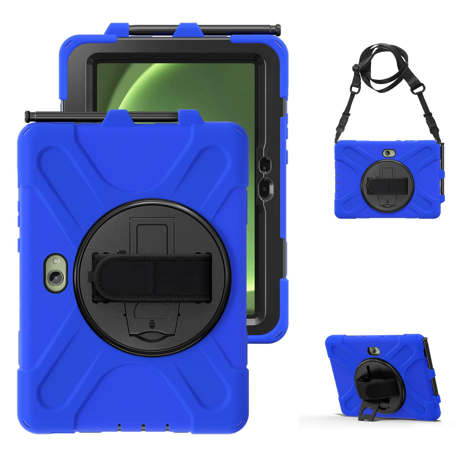 Coque Samsung Galaxy Tab Active5 Pro 10.1 antichoc bleue avec bandoulière - 8