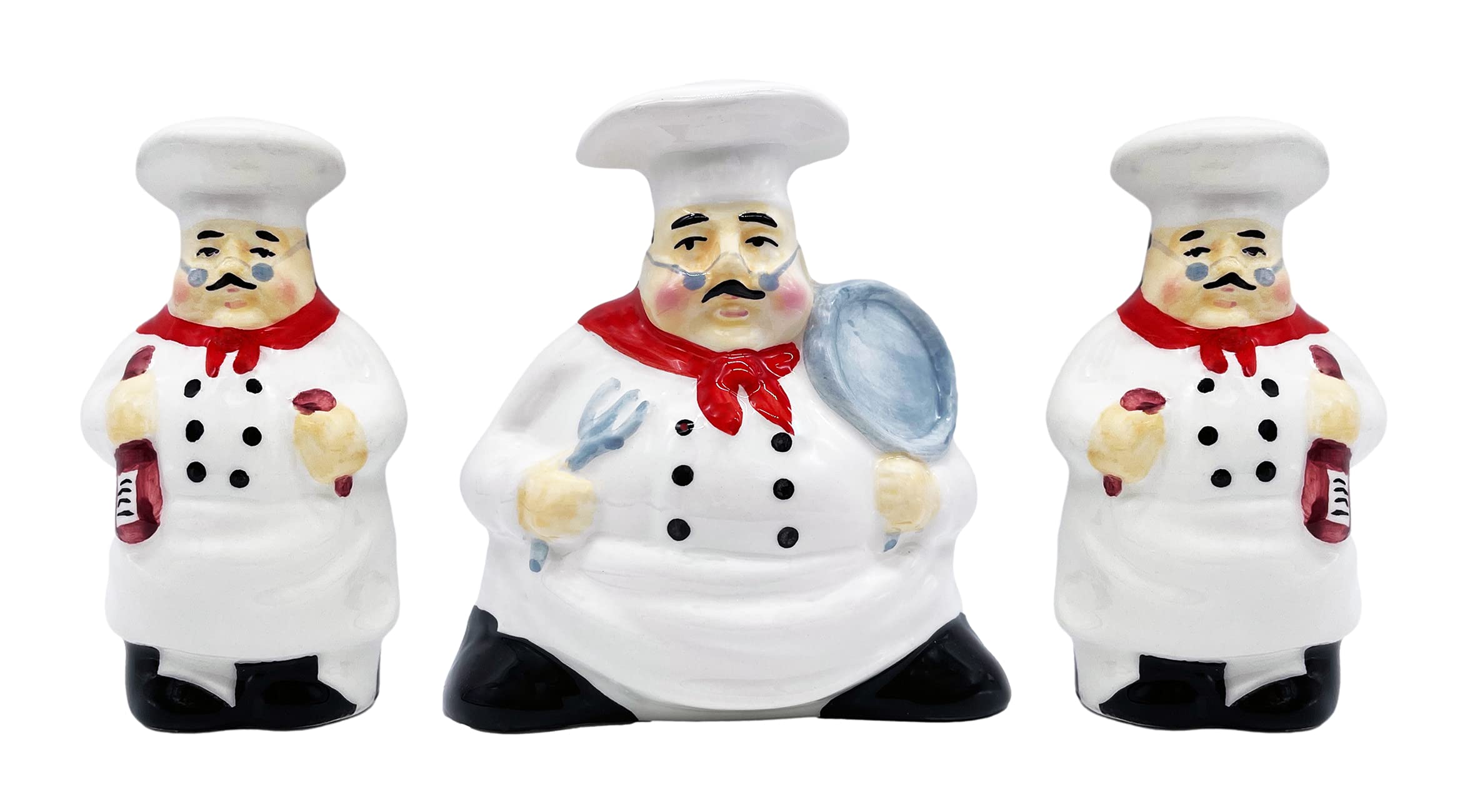 ACKChef Napkin Holder, Salt and Pepper Shaker Set with Napkin holder, Kitchen Décor