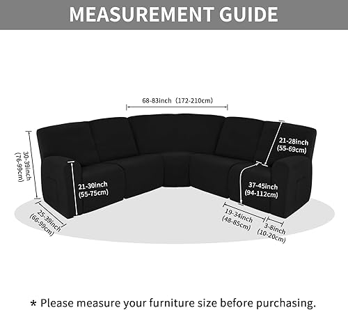 Miniatura 6 de Easy-Going Funda reclinable 100% impermeable, funda elástica para sofás reclinables, funda de sofá modular extragrande, protector de muebles en