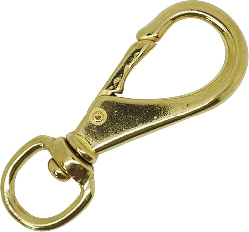 Scuba Choice Clip de gancho giratorio de latón de 4.4 pulgadas #3, apertura de 0.524 in