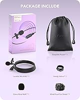 Vista 8 de PoP voice Micrófono profesional para iPhone, micrófono omnidireccional de solapa Lavalier para iPad, iPod, micrófono de condensador para grabación