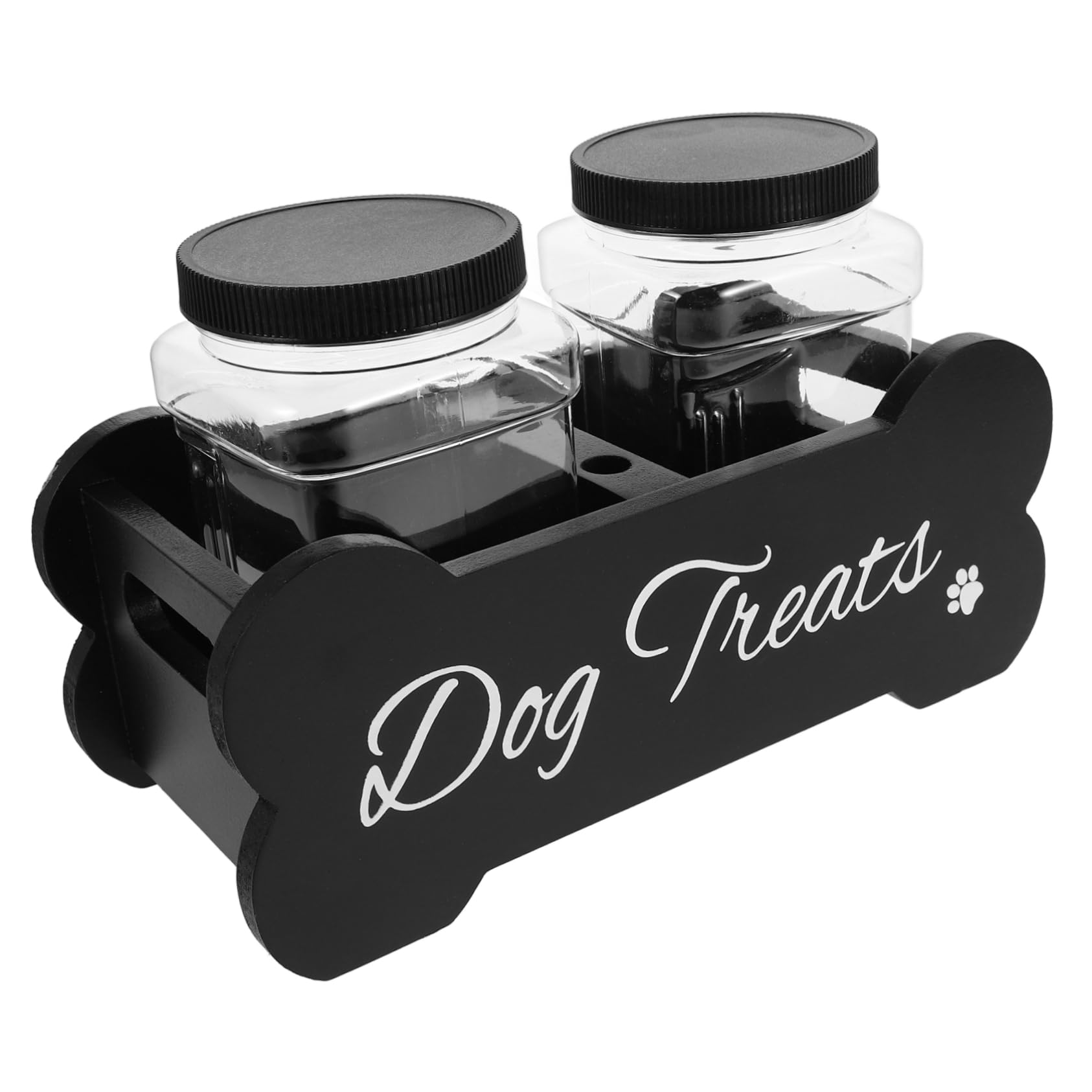 COLLBATH Holz Hundefutterbox mit Luftdichtem Verschluss und Großer Kapazität Eleganter Hundeleckerlihalter für Aufbewahrung von Hundefutter und Snacks der Küchenarbeitsplatte