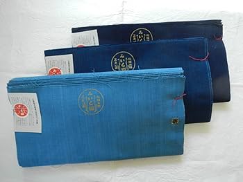 Amazon.co.jp: 松阪木綿正藍染反物3色セット かめのぞき 納戸色