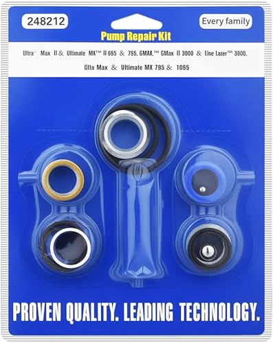 Miniatura 8 de 244194 Kit de reparación de bomba de repuesto para pulverizador de pintura sin aire para 390 395 490 495 595 3400 compatible (paquete de 4)