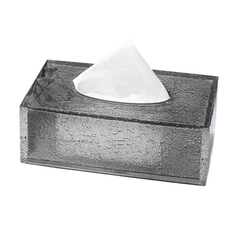 Boîte à mouchoirs minimaliste haut de gamme coloris gris L pour intérieur contemporain
