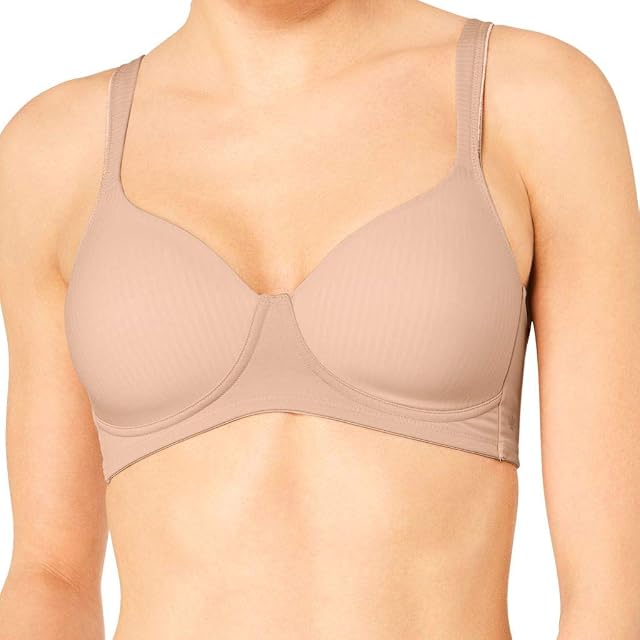 Triumph – Damski – Modern Soft + Cotton P – miseczki biustonosz bez fiszbin – miseczki ze stretchu – z bawełny, Neutralny beż., 100D