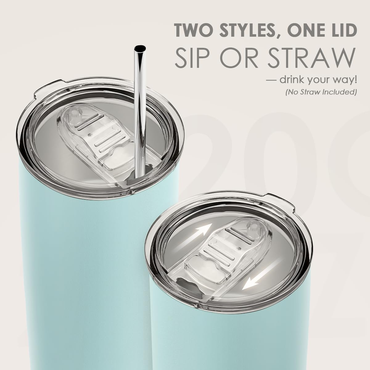 SANDJEST Stainless Steel Tumbler 20 oz, Double Wall Vacuum Insulated Mug with Lid, Travel Coffee Cup for Women Girls Friends Sisters, Birthday Christmas (Pale Turquoise)