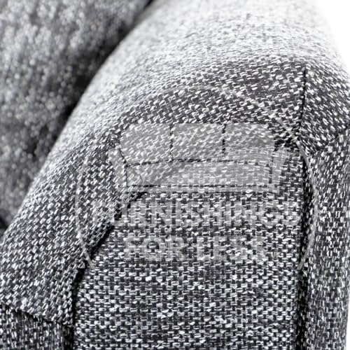 Furnishings For Less UK Byron Dundee Fabric Corner Sofa 3-4 Seater L Shaped Silver With Patterned Cushions (Left Hand Facing) - Image 6